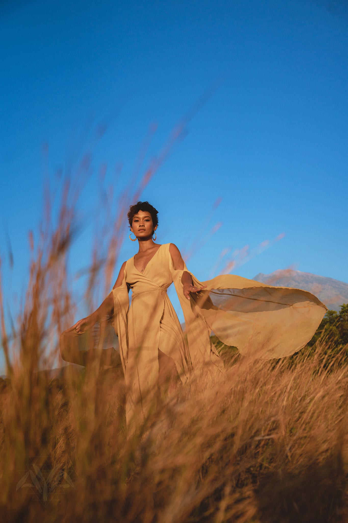 Boho Ombre Hippie Dress in Ochre - Stand out in a Crowd