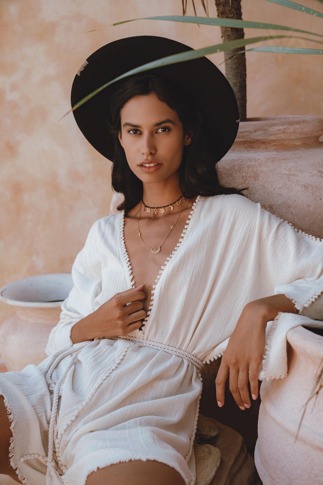 Summer Beach Bohemian Romper in Off-White - Asymmetrical Style with Handwoven Raw Cotton.