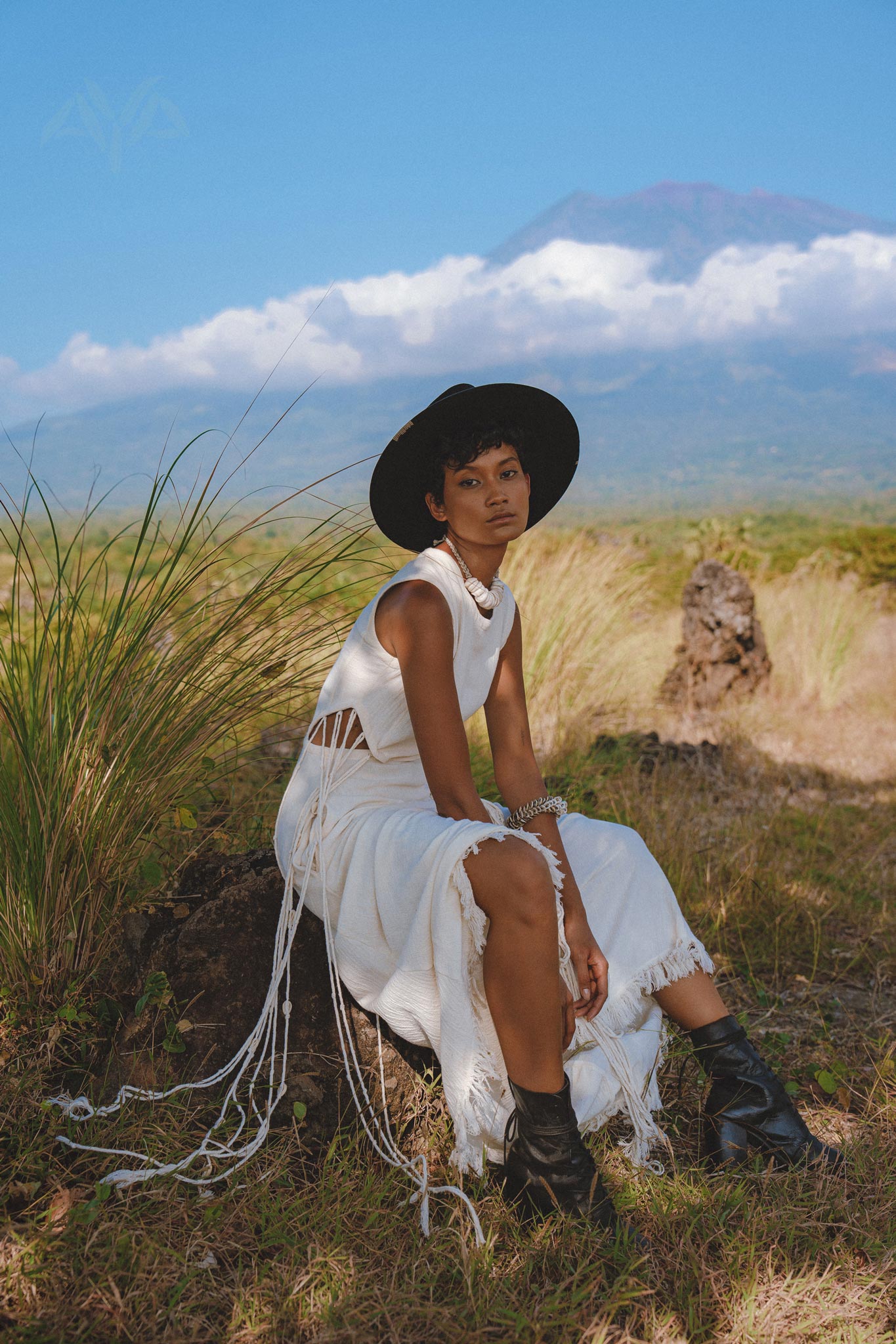 Refresh your summer wardrobe with Aya Sacred Wear's Off White Macrame Dress