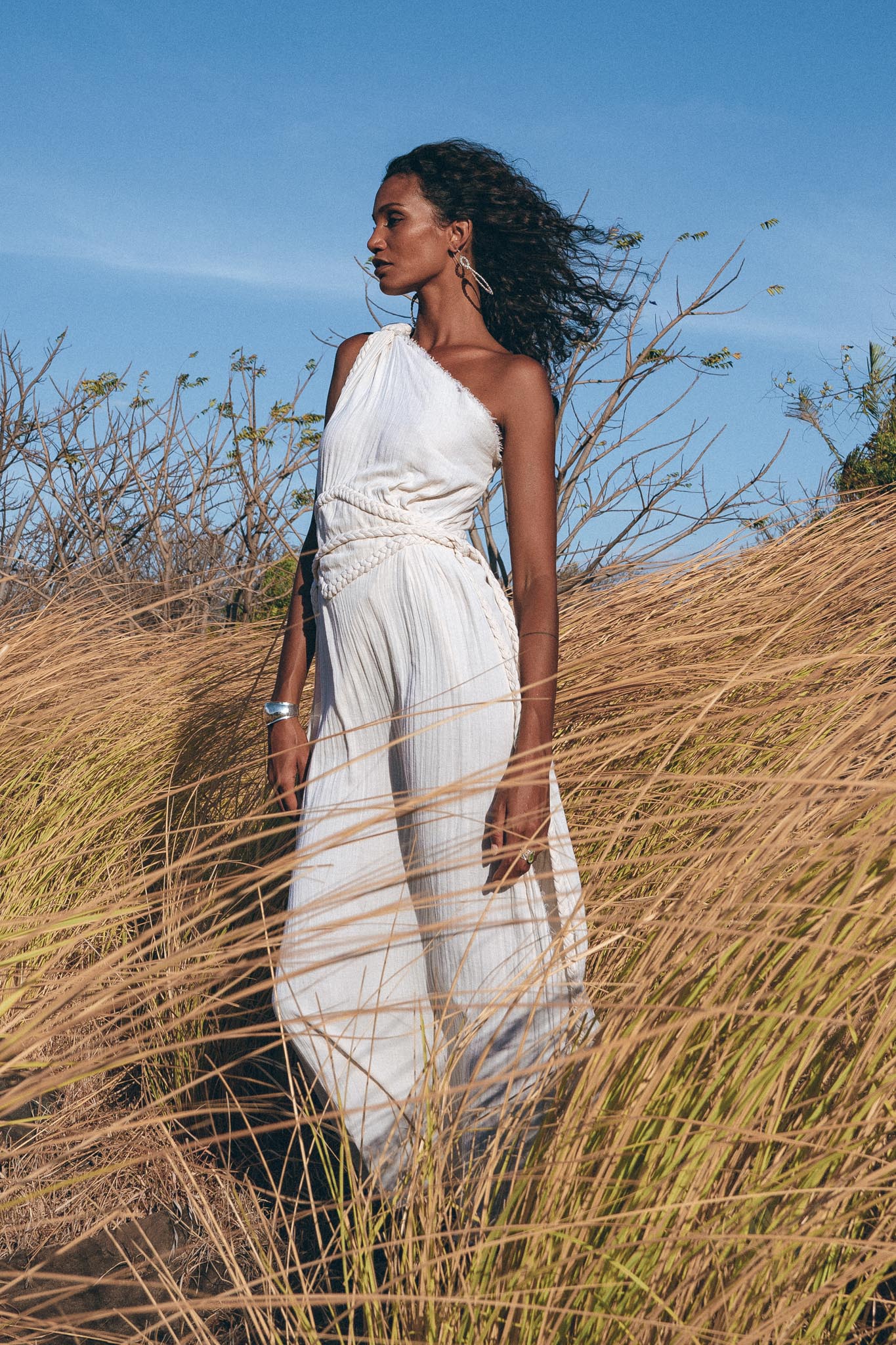 Greek Goddess Dress, Boho Dress, Organic Cotton Bridesmaid Dress, Bohemian Dress - AYA Sacred Wear