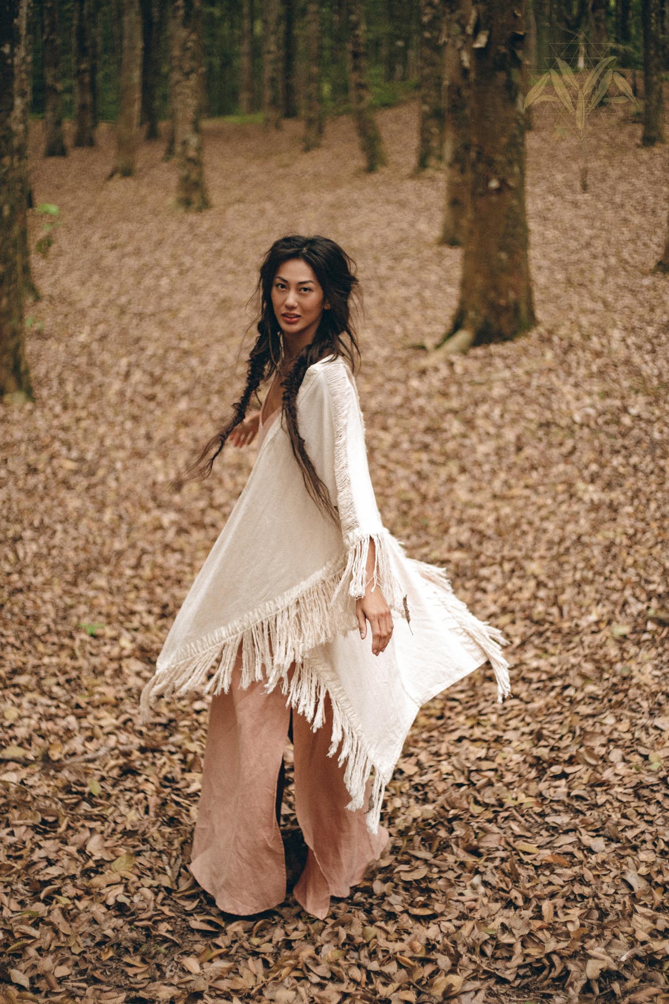 Off-White Cardigan, Boho Poncho Women Fringed, Wide Sleeve Women Cardigan - AYA Sacred Wear