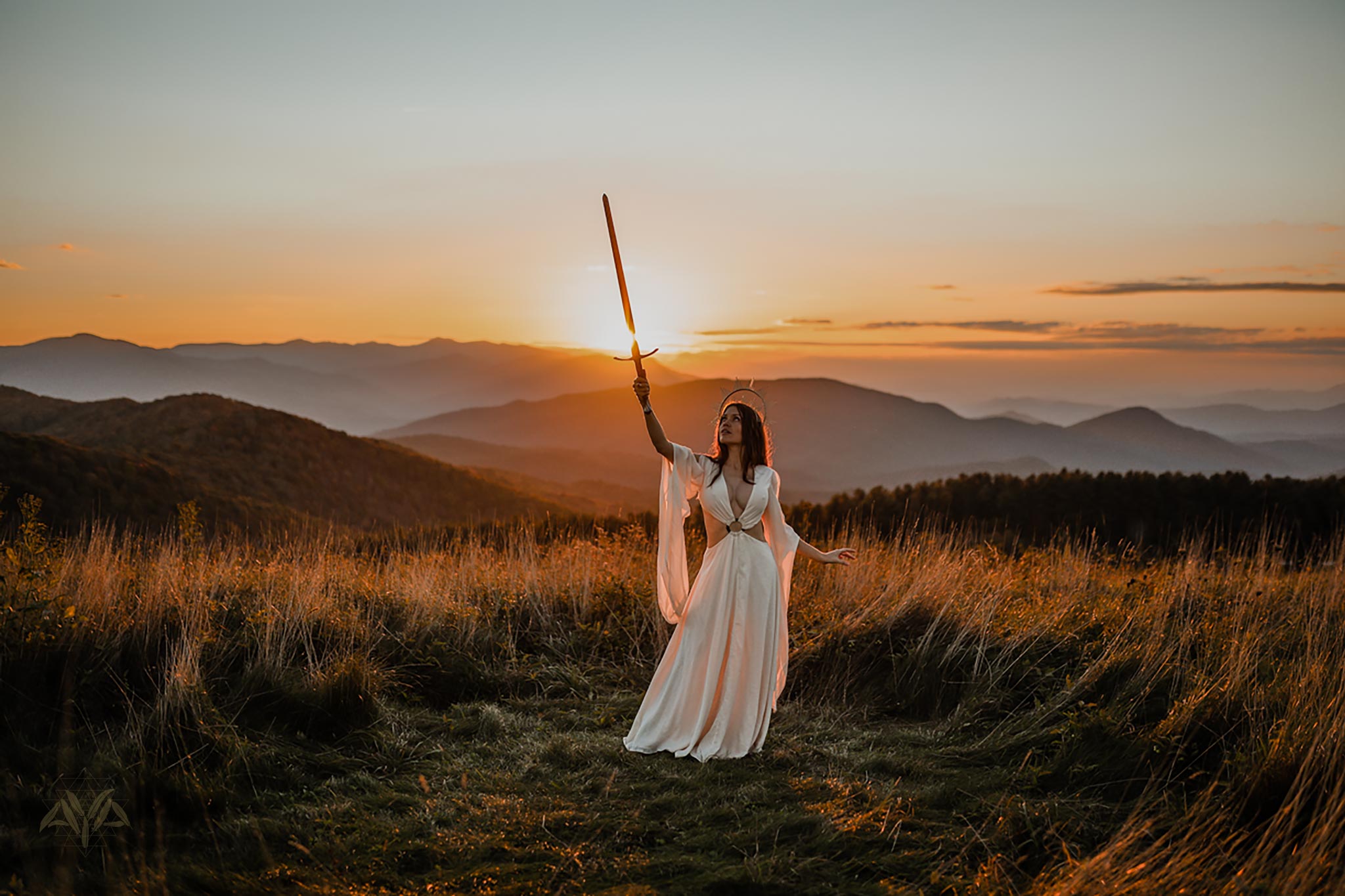 White Summer Boho Dress for Women, Organic Wedding Dress - AYA Sacred Wear
