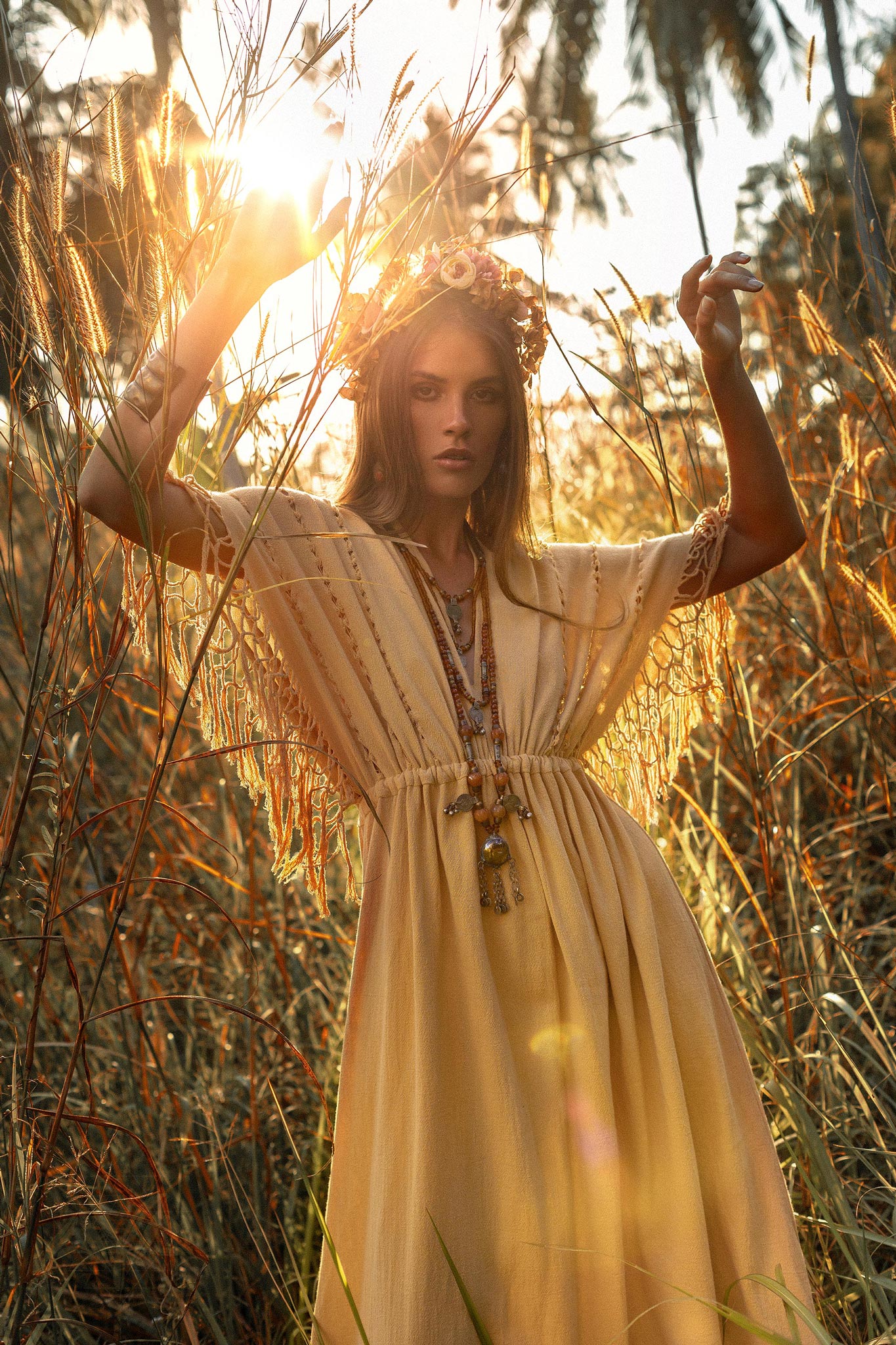 Yellow Ochre Boho Dress Plus Size Dress Women Kaftan Maxi Dress by AYA Sacred Wear