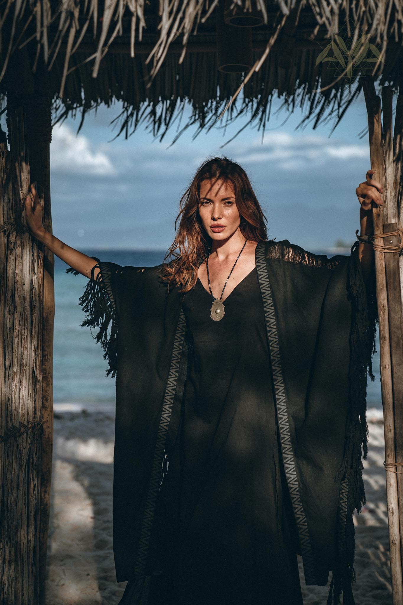 Black Boho Cardigan, Plus Size Clothing, Wide Sleeve Women Cardigan - AYA Sacred Wear