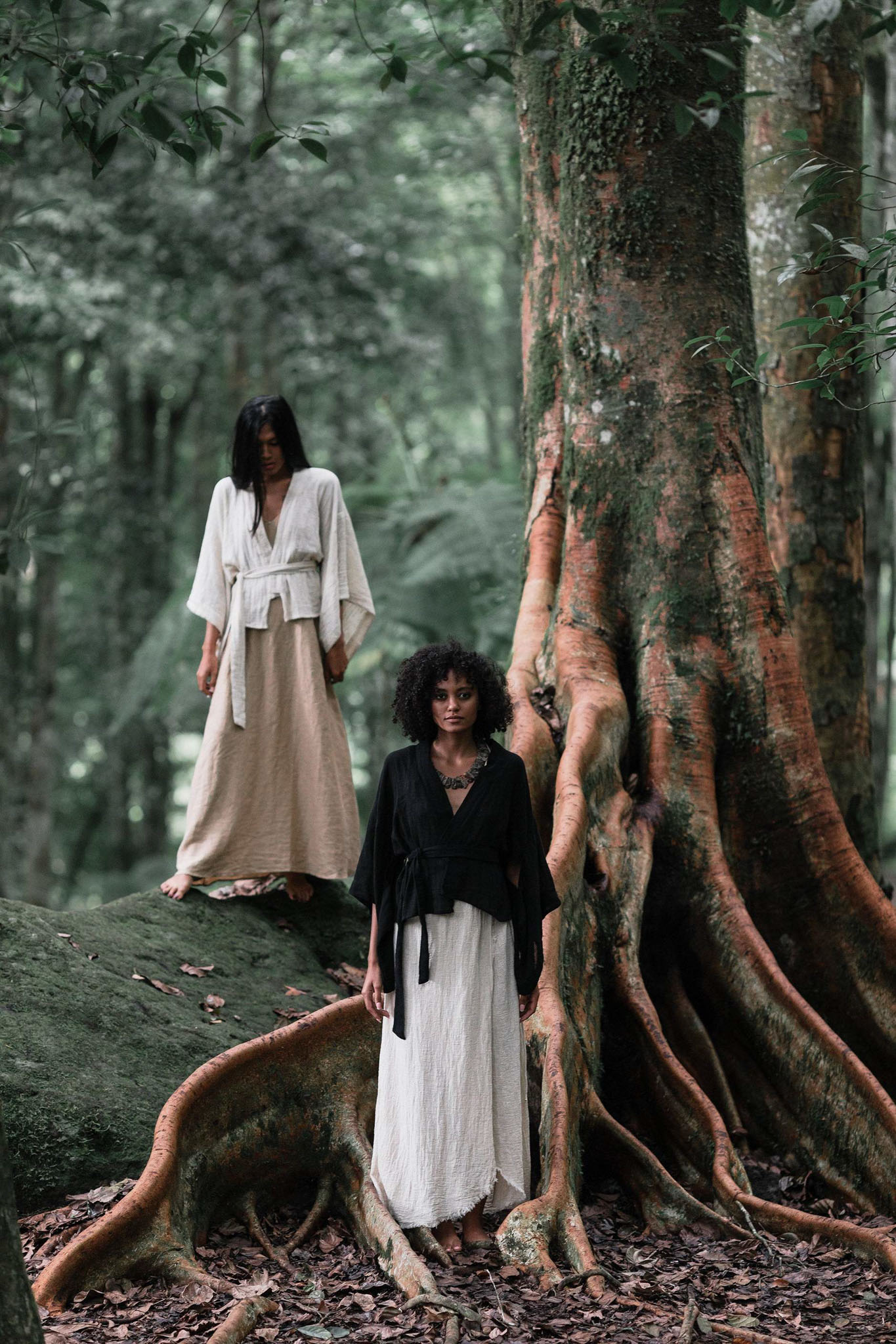 Black Boho Top, Black Kimono Cover-up Tunic - AYA Sacred Wear