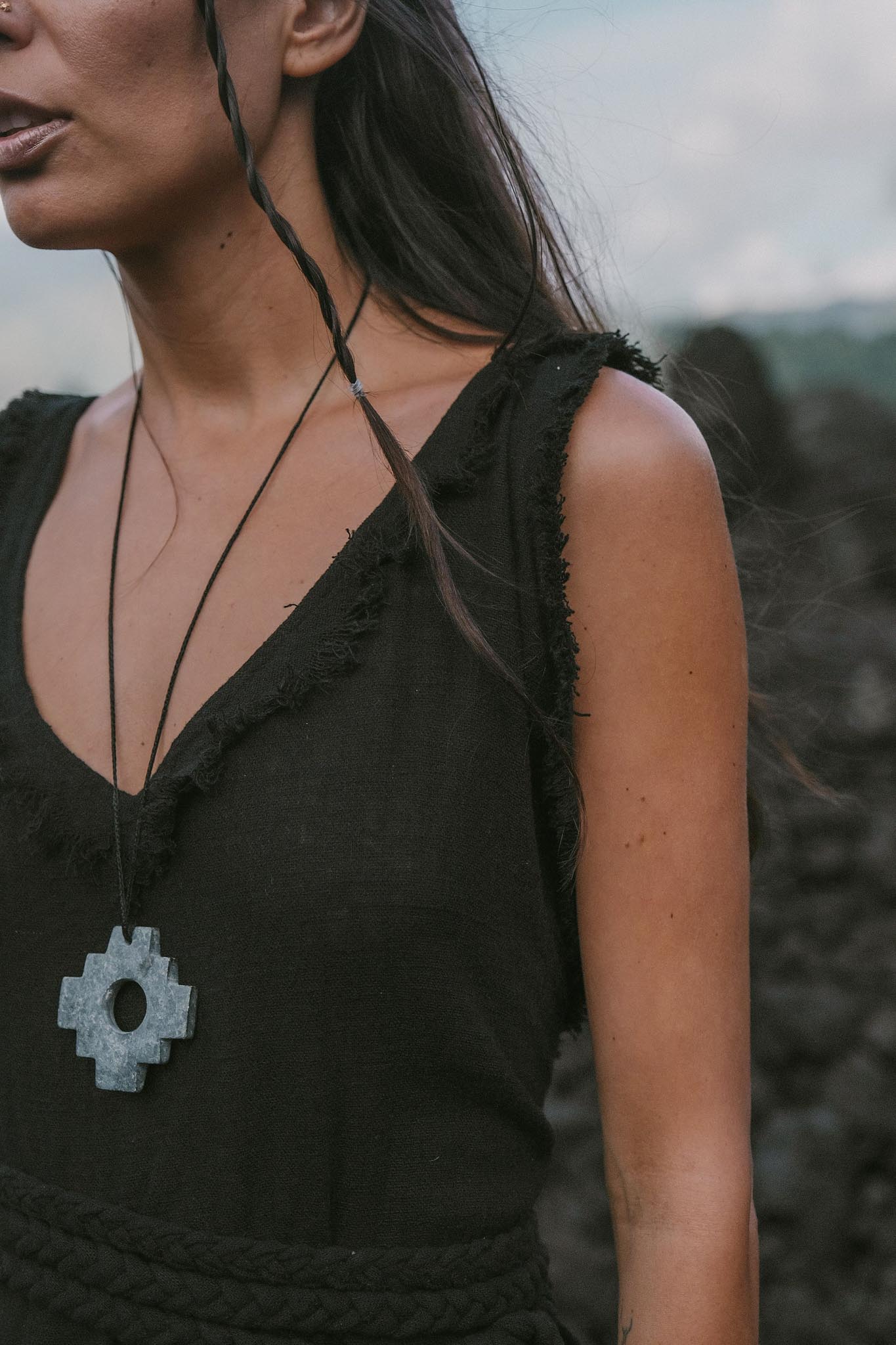 Black Casual Dream Wrap Dress - AYA Sacred Wear