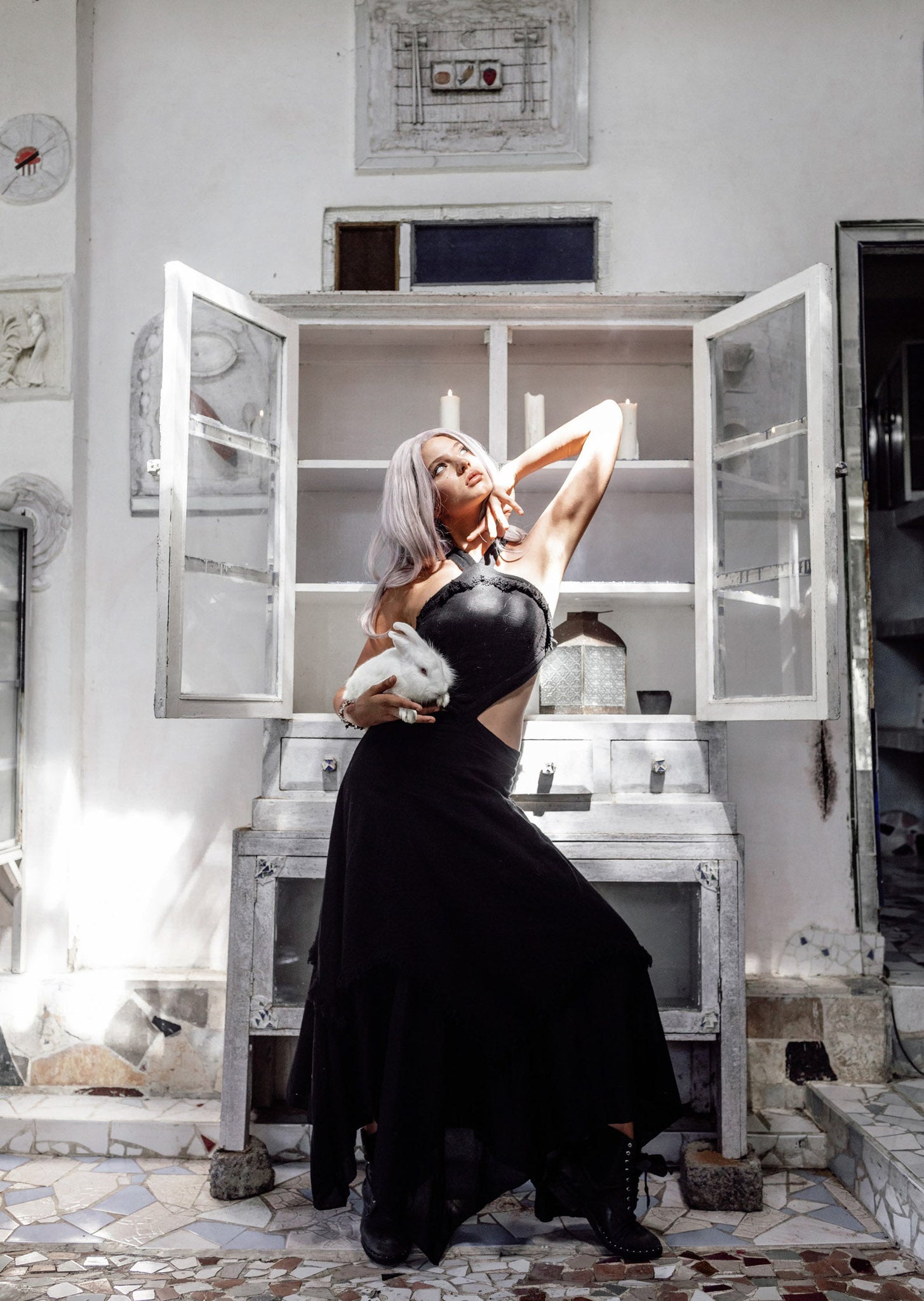 Black Cotton Boho Organic Cotton Dress - AYA Sacred Wear