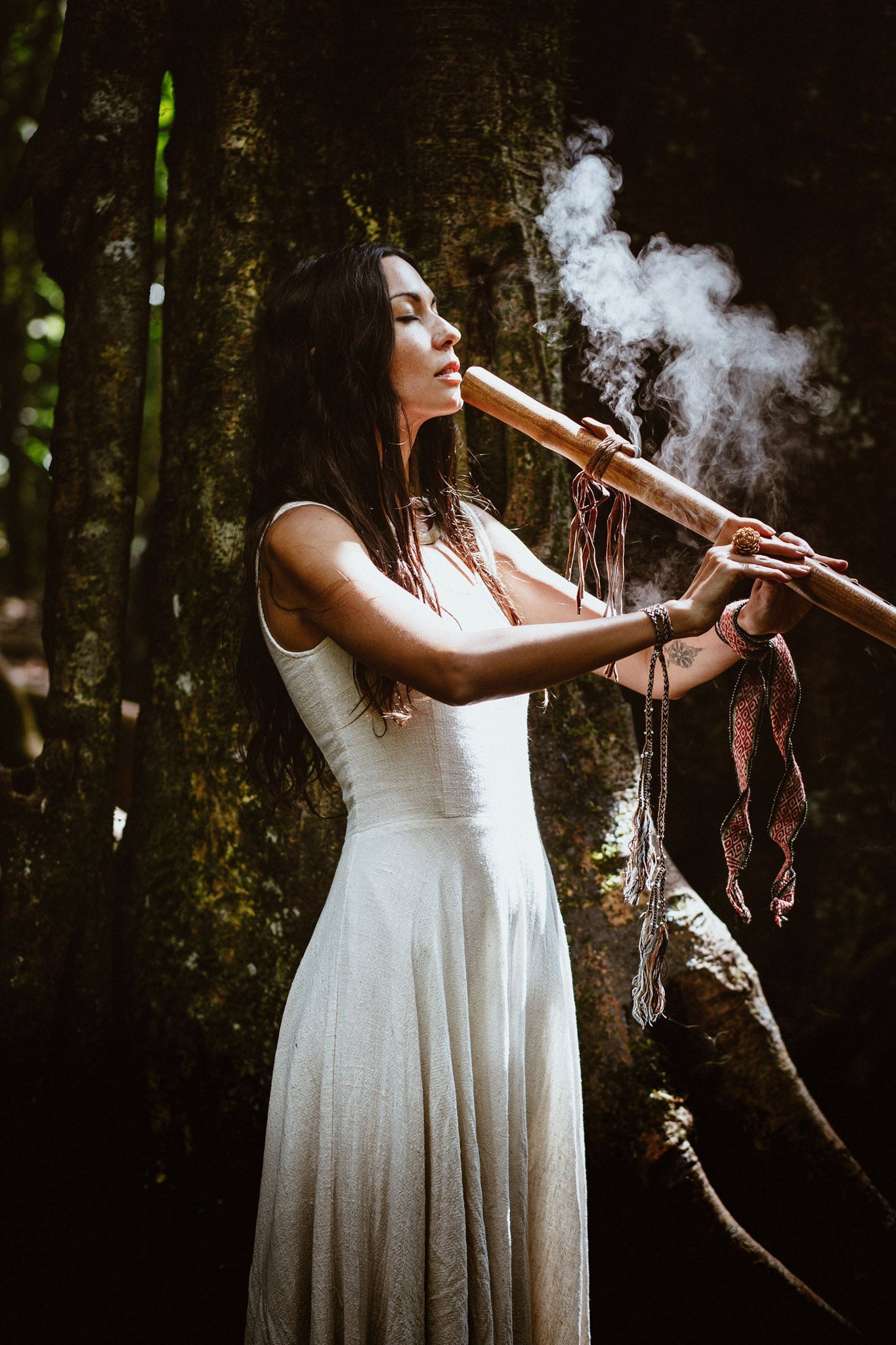 Bohemian Boho Wedding Dress Organic Cotton - AYA Sacred Wear