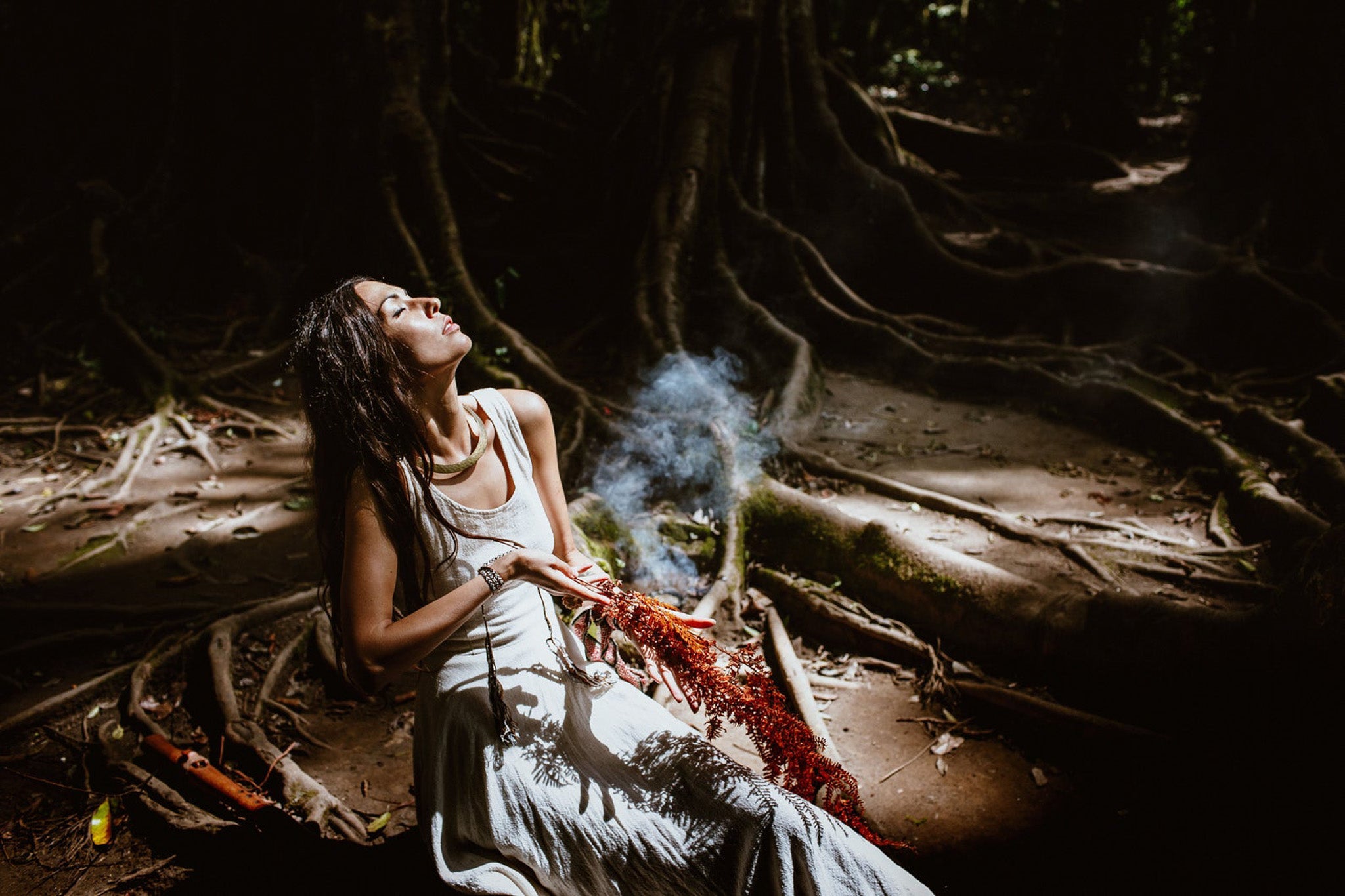 Bohemian Boho Wedding Dress Organic Cotton - AYA Sacred Wear