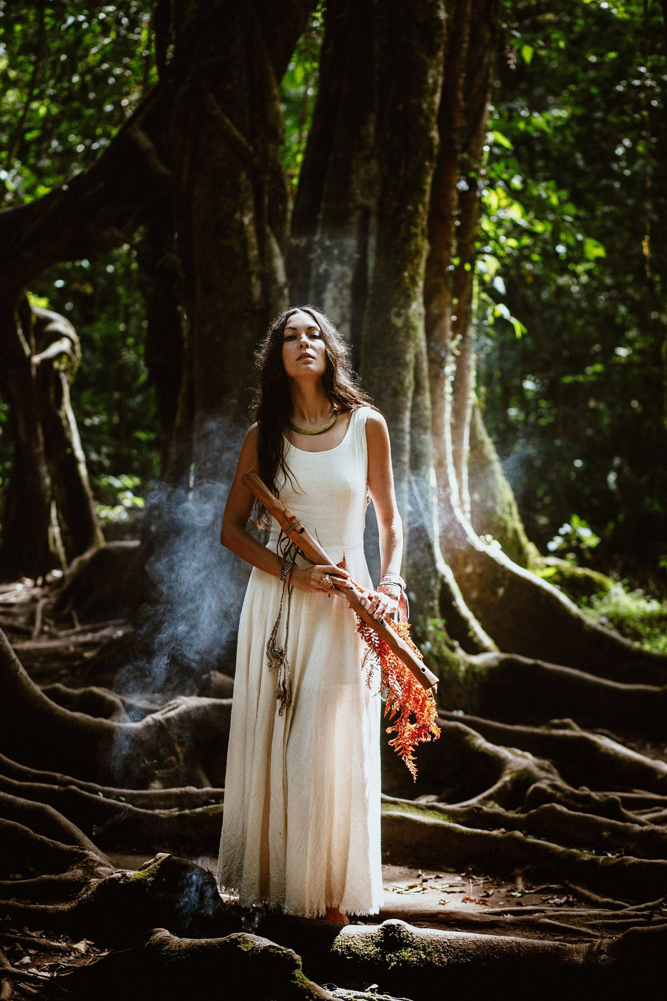 Bohemian Boho Wedding Dress Organic Cotton - AYA Sacred Wear