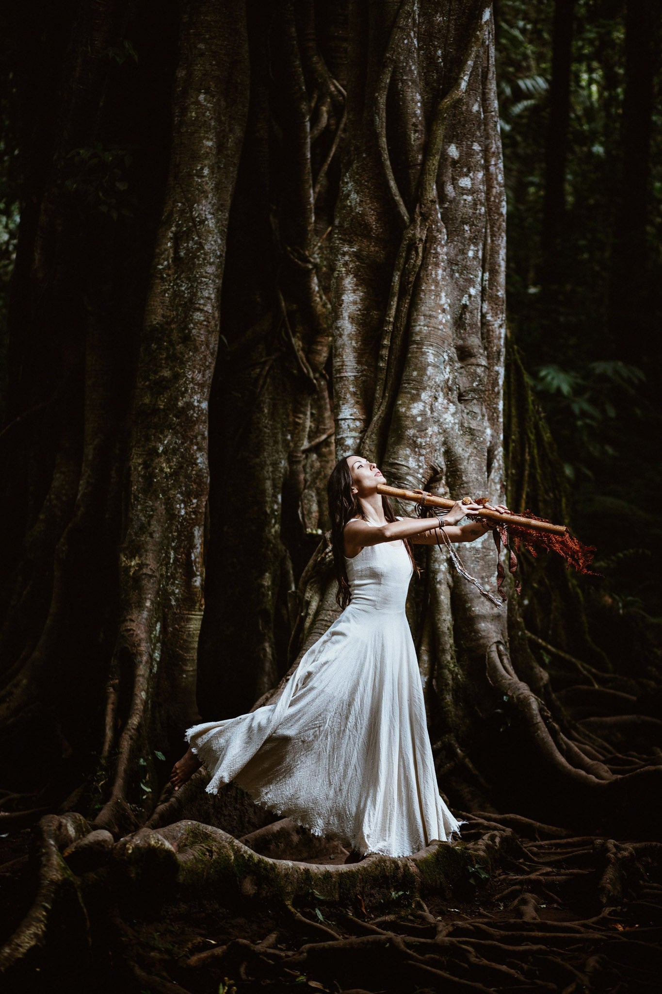 Bohemian Boho Wedding Dress Organic Cotton - AYA Sacred Wear