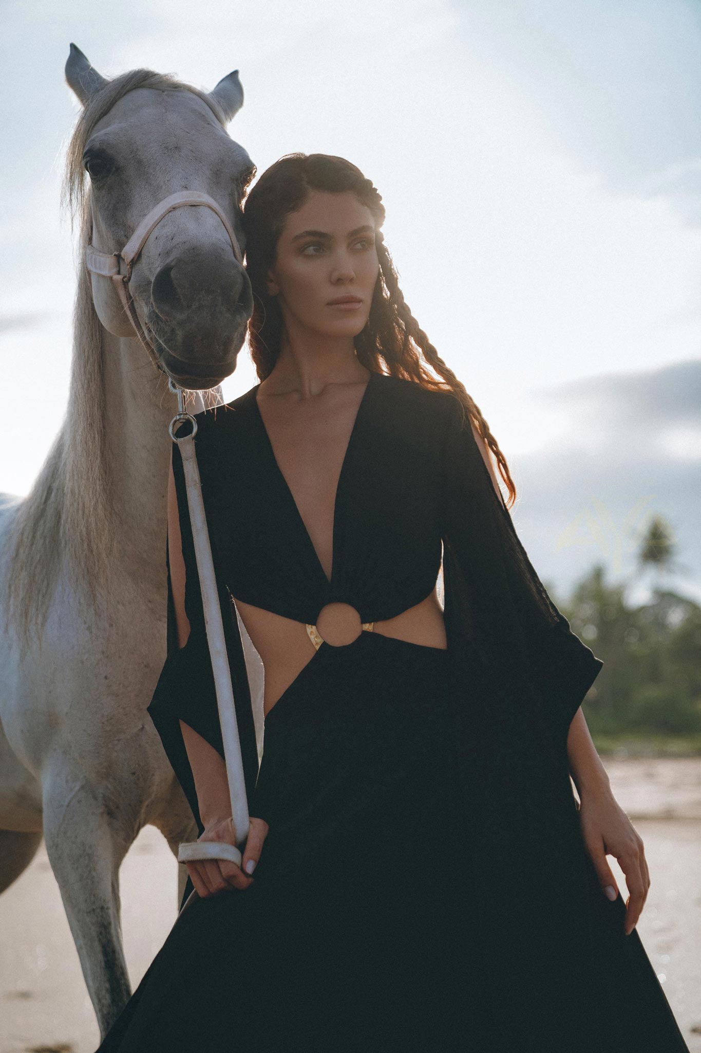 Black Organic Wedding Boho Dress for Women • Goddess Dress by AYA Sacred Wear