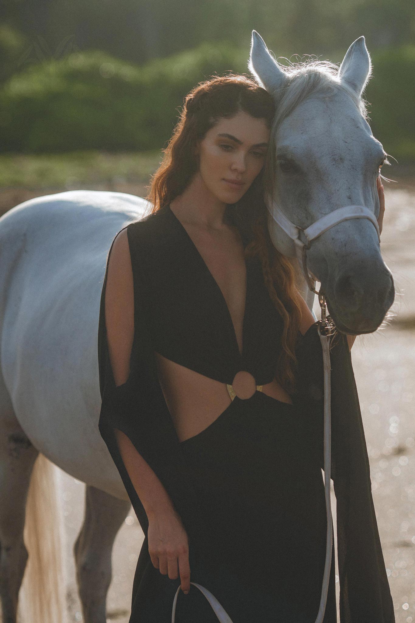 Black Organic Wedding Boho Dress for Women • Goddess Dress by AYA Sacred Wear