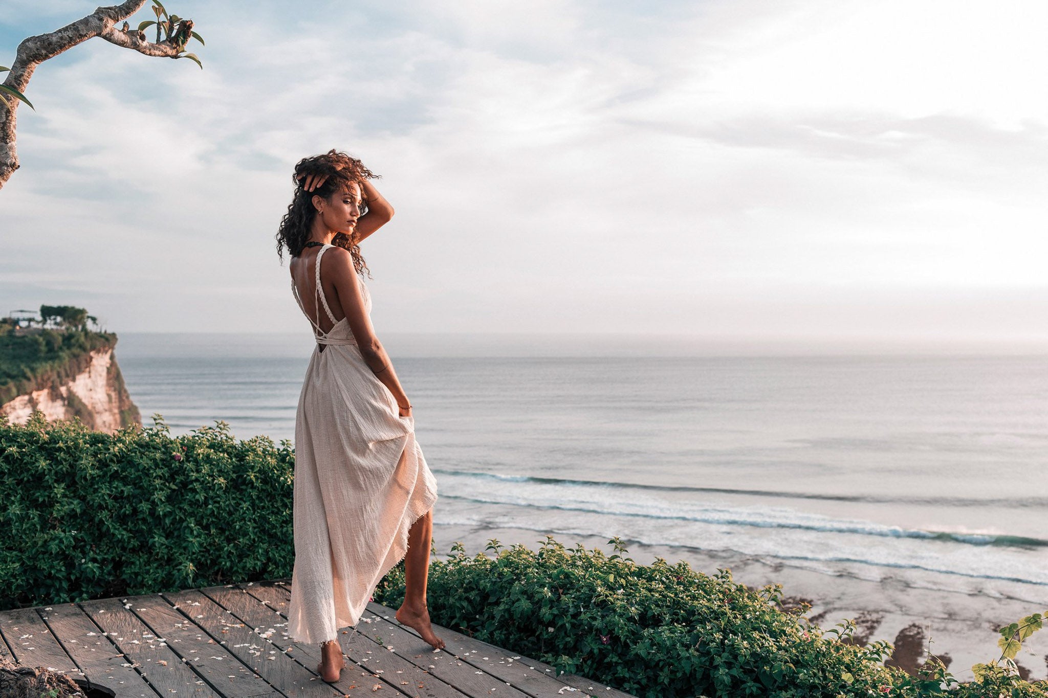 Organic Hand Loomed Boho Simple Wedding Dress - AYA Sacred Wear