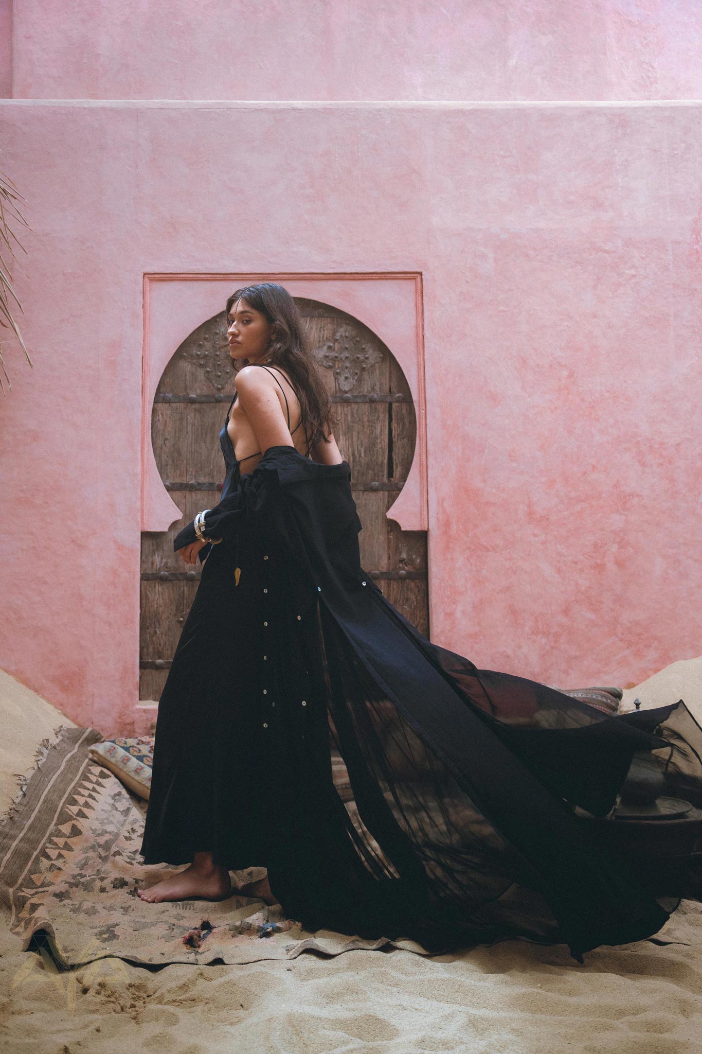 Darken Your Look with Aya Sacred Wear's Black Gothic Cover Up Dress