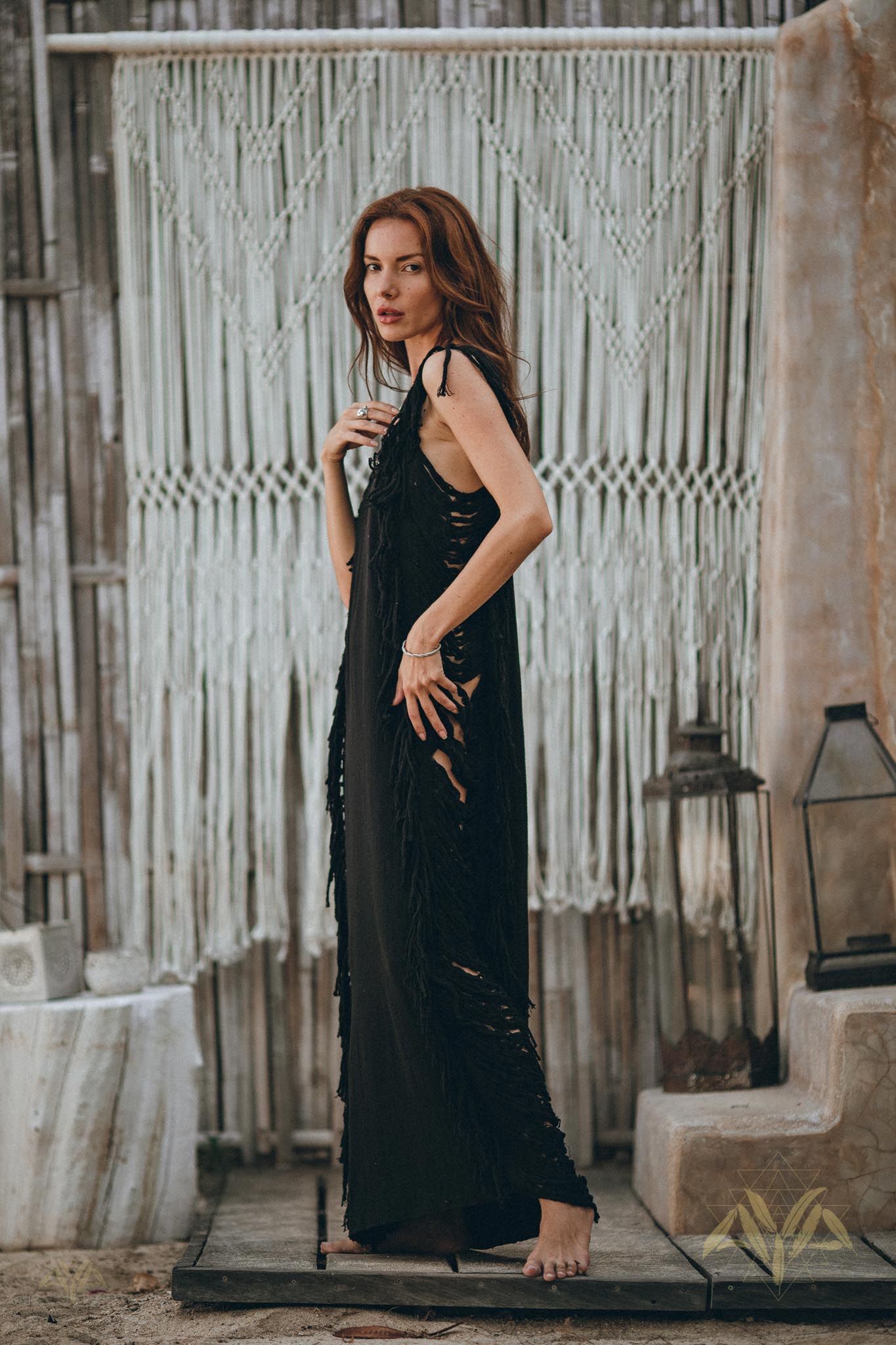 Black Boho Dress. Bohemian Dress, Boho Dress For Women - AYA Sacred Wear