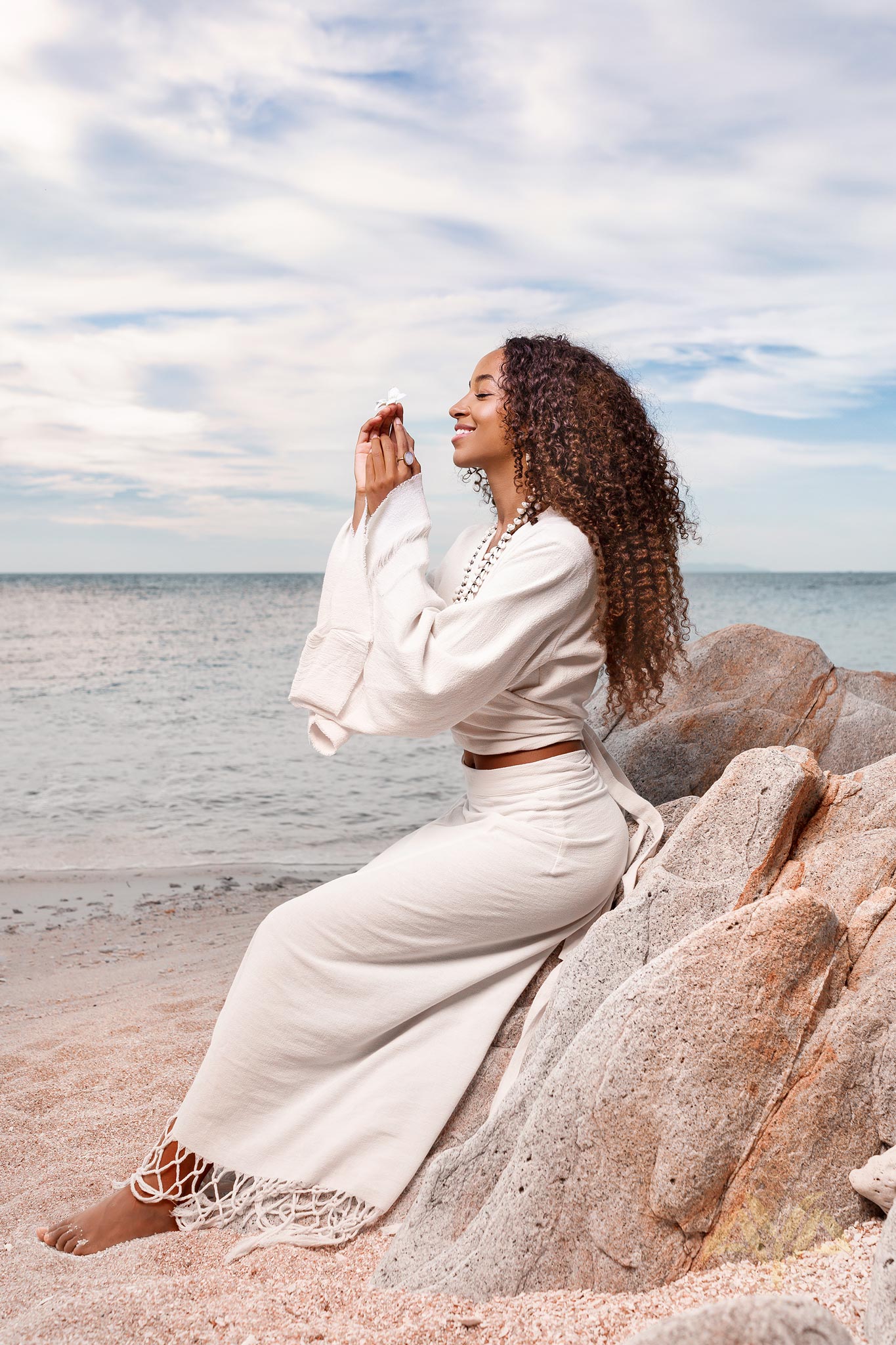 Boho Wrap Top, Wide Sleeve Crop Top, Organic Kimono Blouse - AYA Sacred Wear
