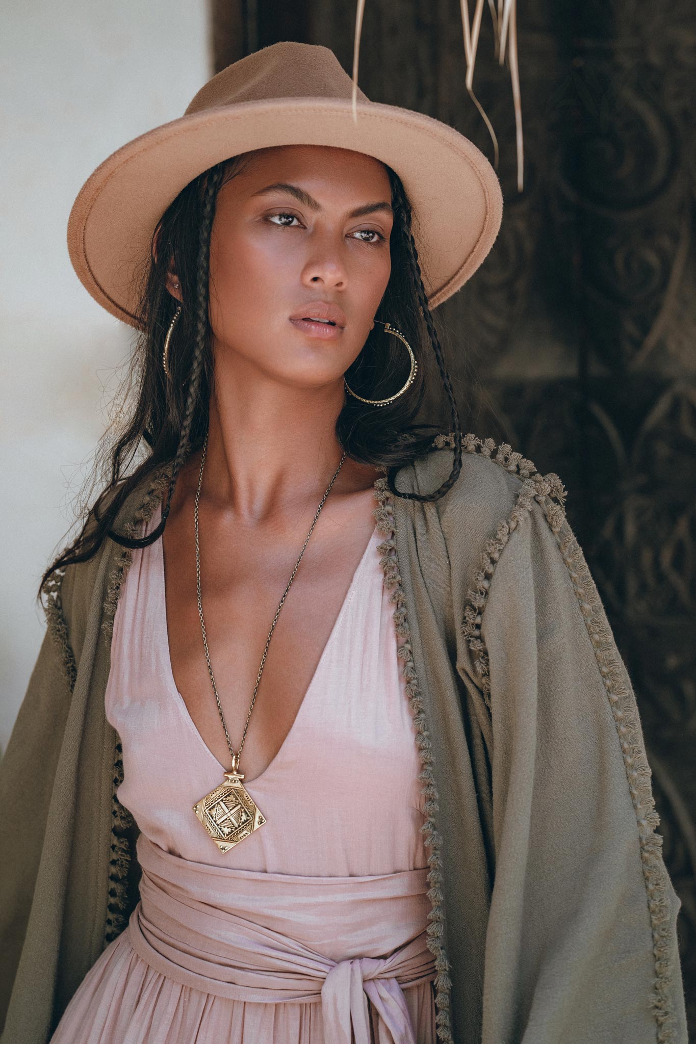 Boho Kimono Top, Organic Goddess Top, Wide Sleeve Wrap Top - AYA Sacred Wear