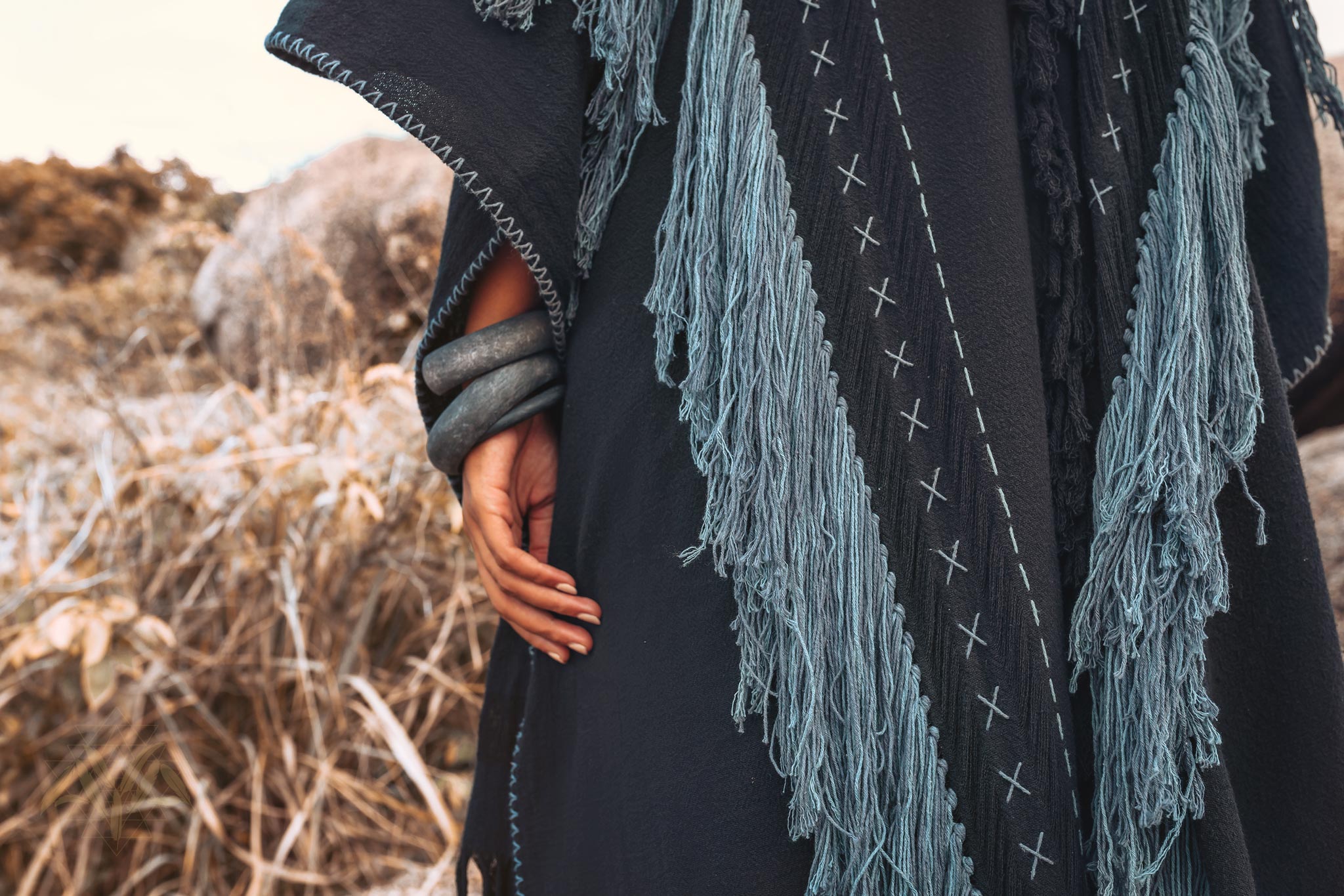 Black Poncho, Bohemian Poncho, Plus Size Clothing - AYA Sacred Wear