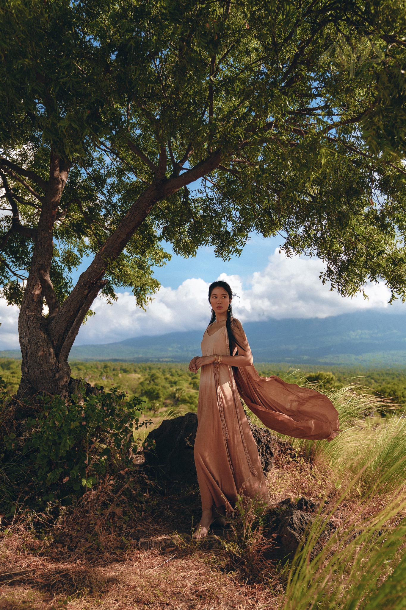 Boho Macrame Bridesmaid Dress • Dusty Pink Multiway Dress • Goddess Dress - AYA Sacred Wear
