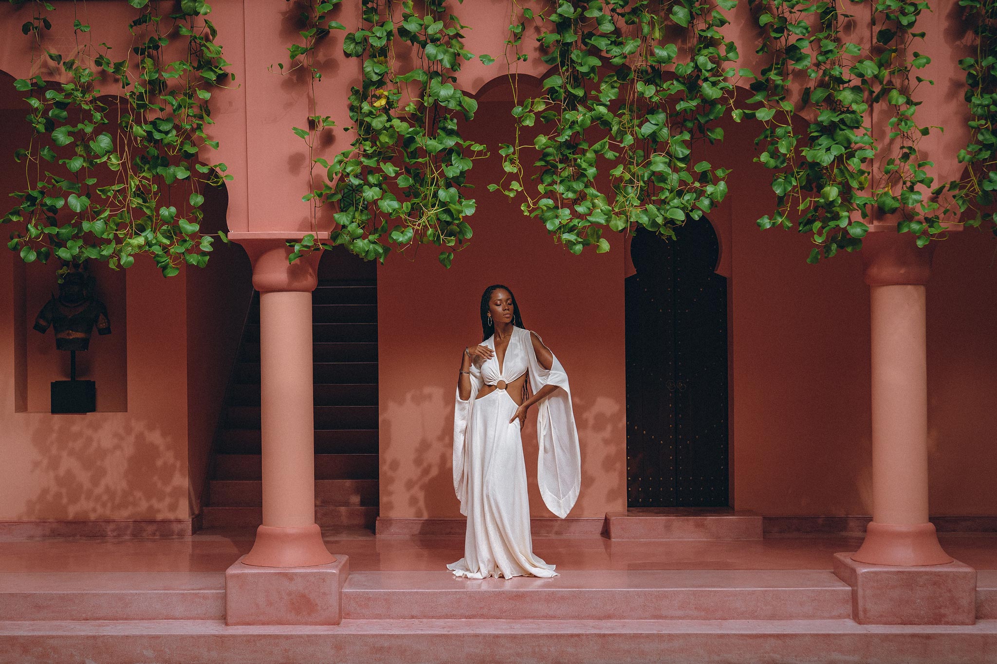 Off-White Organic Wedding Boho Dress for Women • Goddess Dress - AYA Sacred Wear