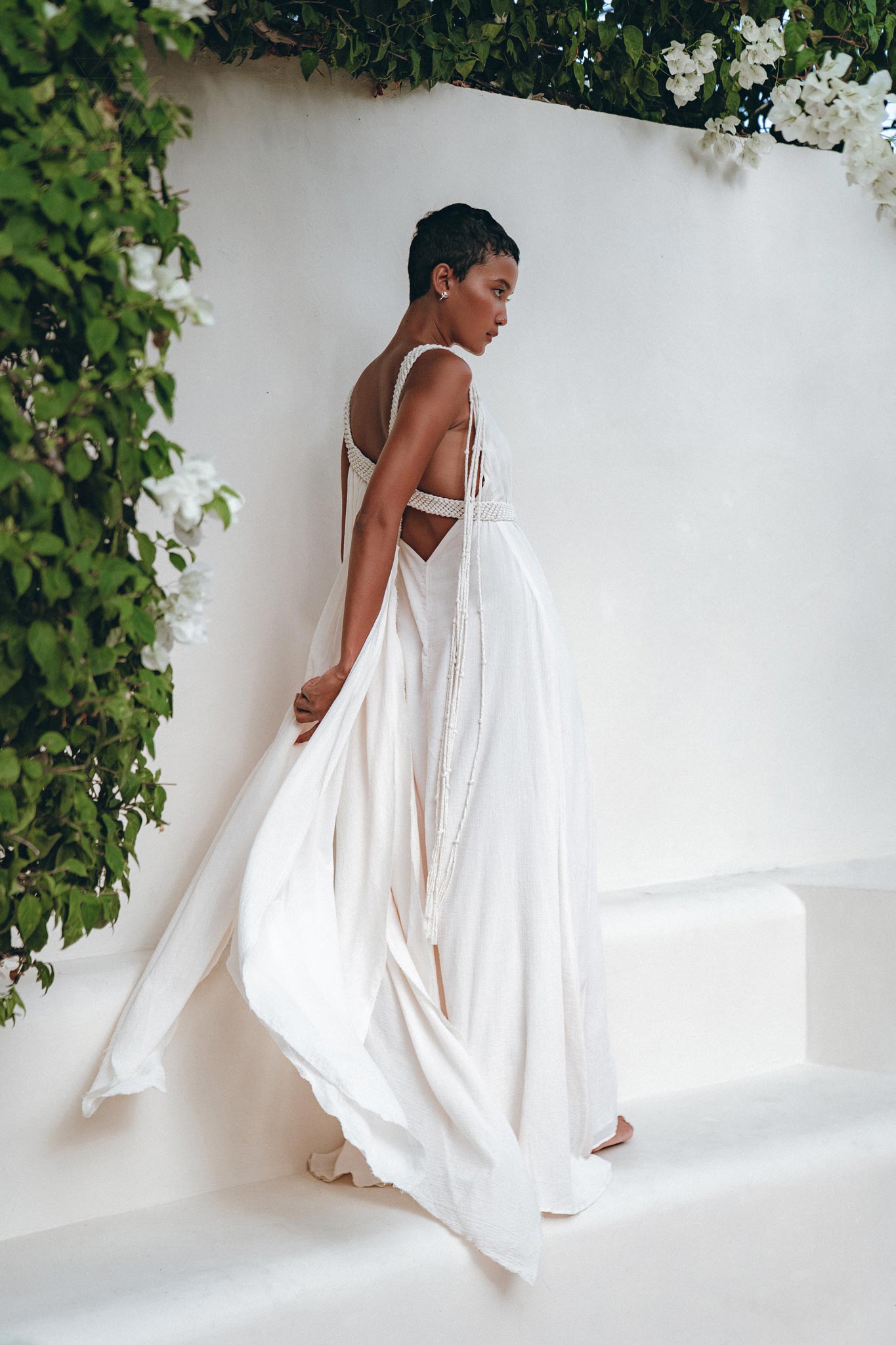 Boho Wedding Dress, Beach Wedding Dress, Off-White Multiway Dress - AYA Sacred Wear