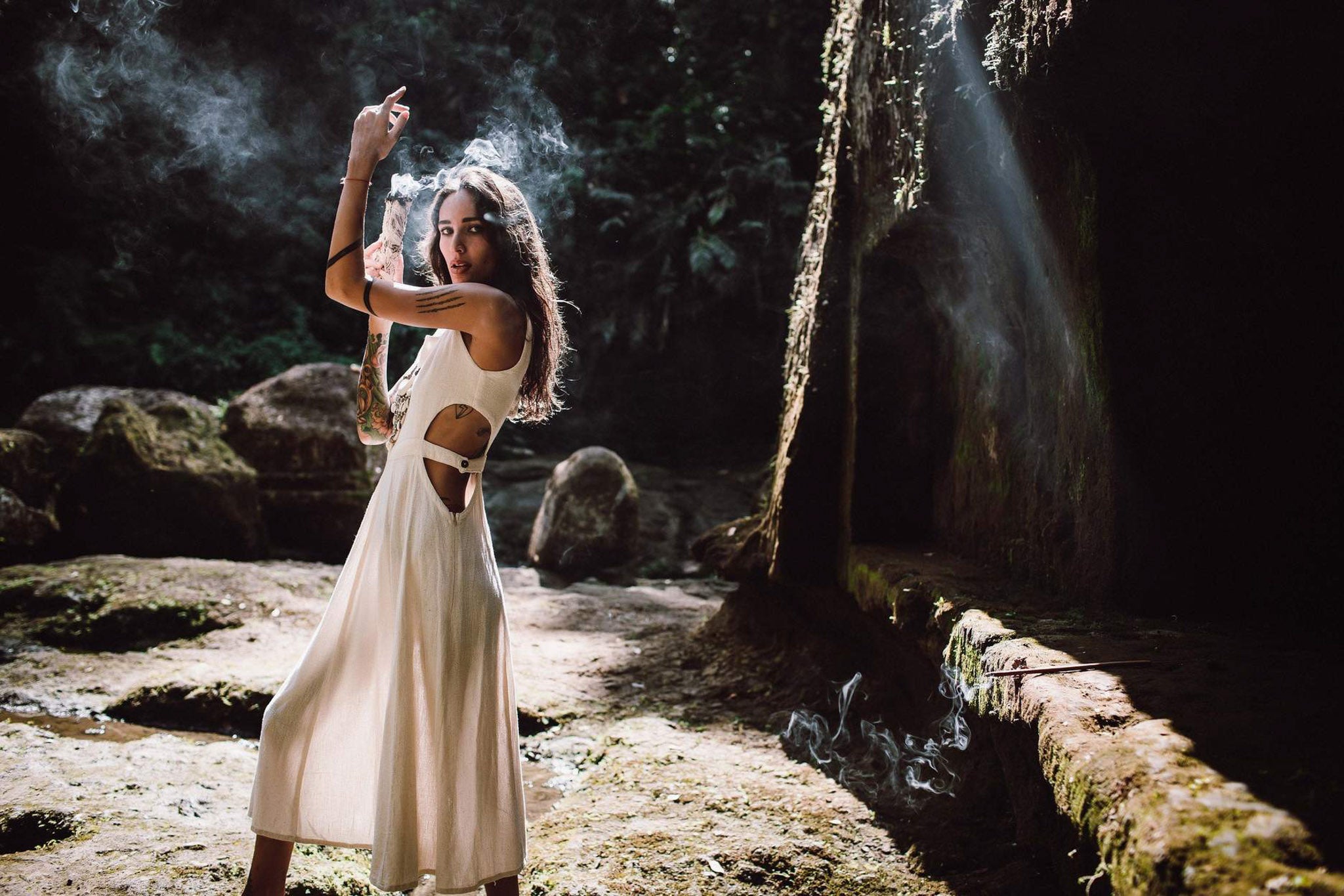 Long Boho Simple Wedding Dress - AYA Sacred Wear