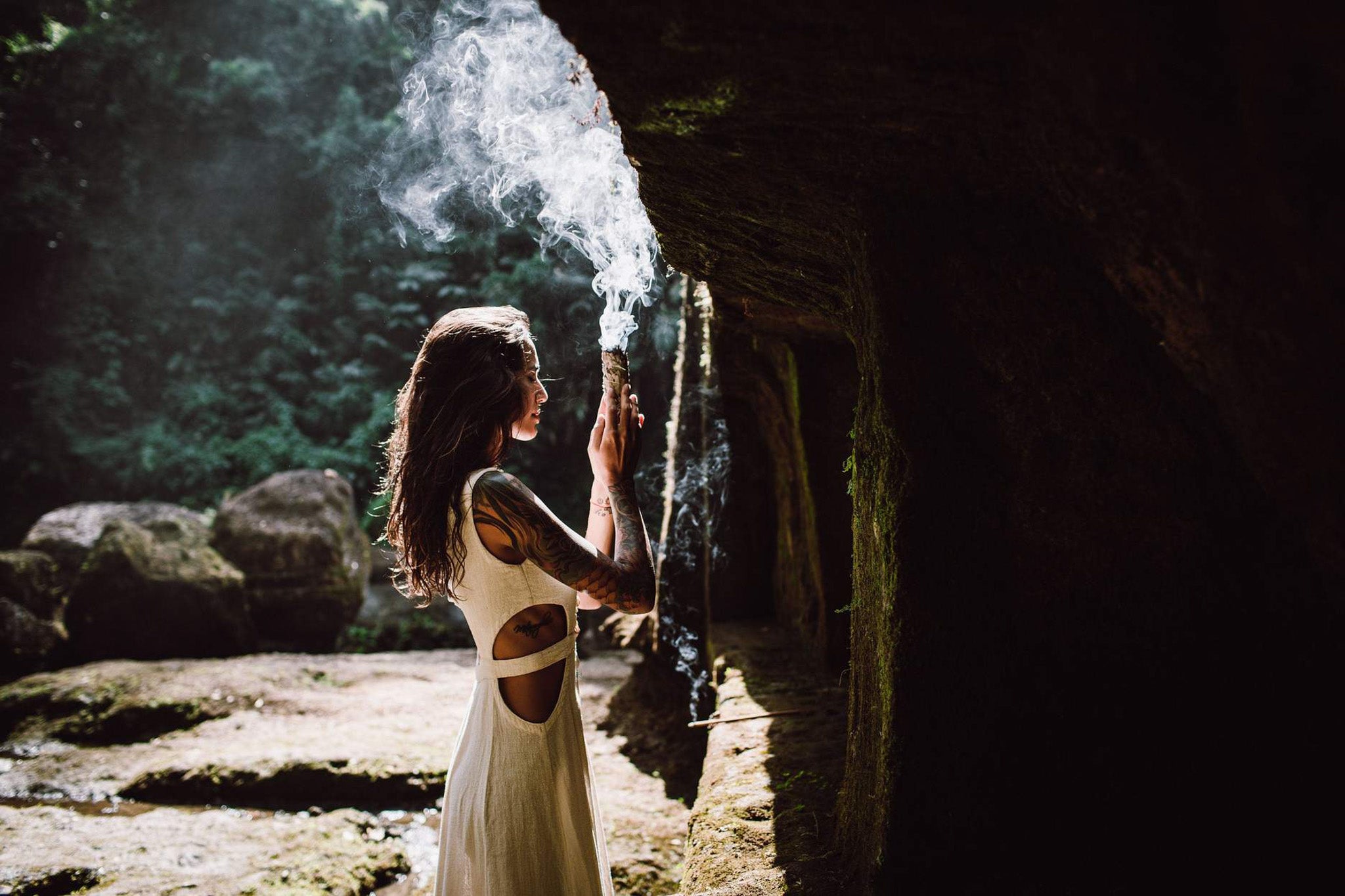 Long Boho Simple Wedding Dress - AYA Sacred Wear