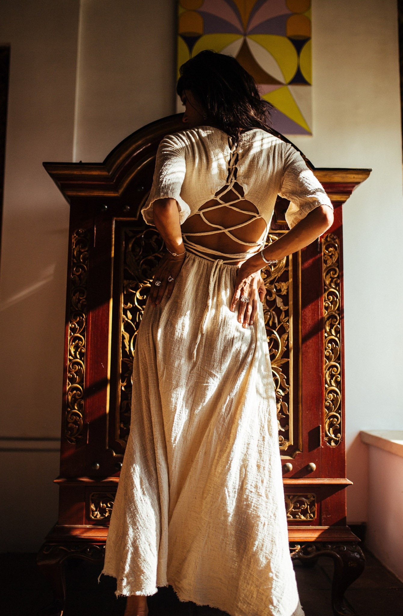 Boho Simple Wedding Dress "Cristal de Floresta" - AYA Sacred Wear