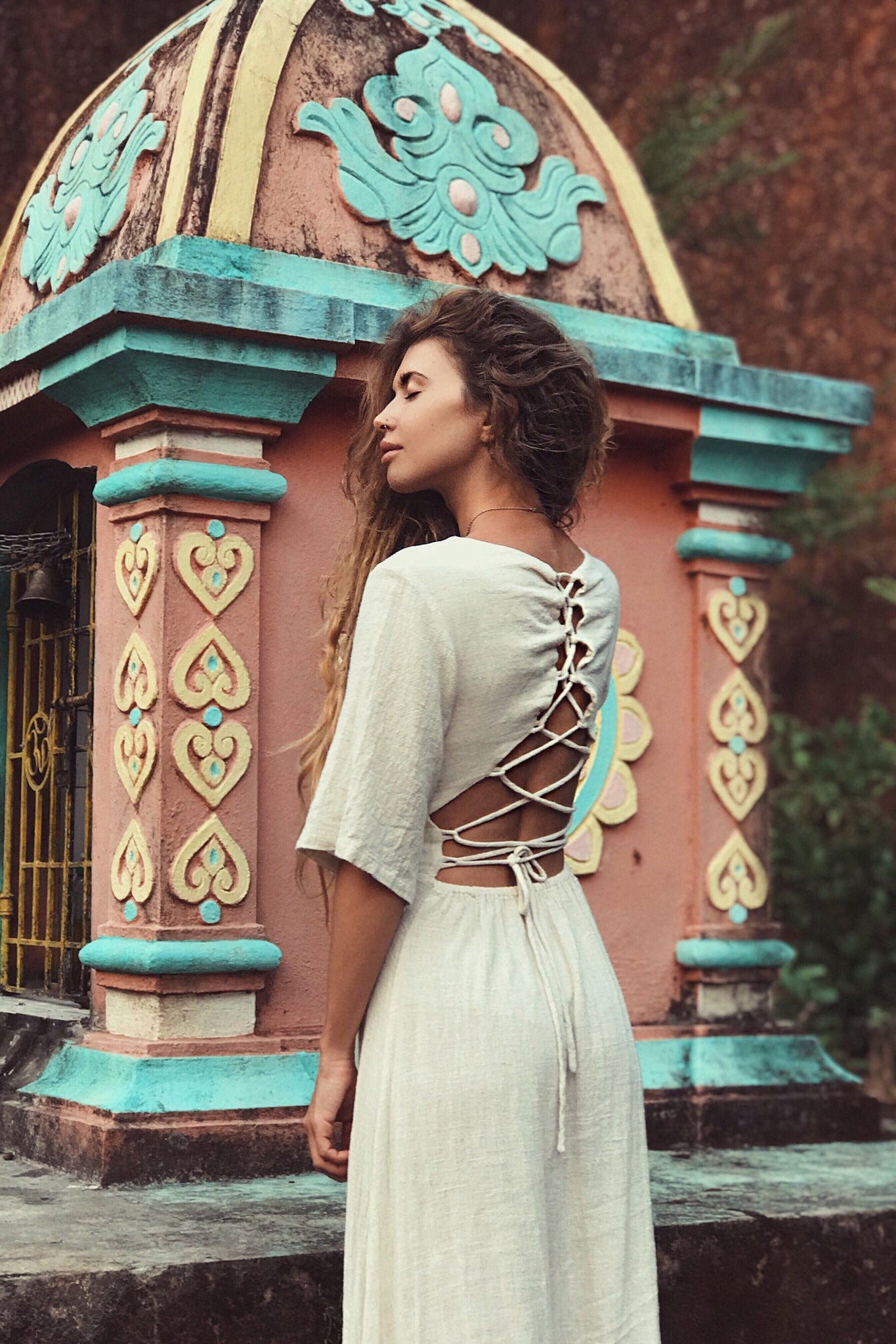Boho Simple Wedding Dress "Cristal de Floresta" - AYA Sacred Wear