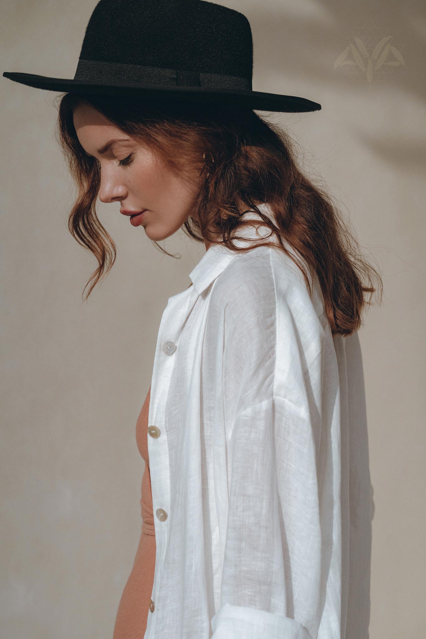 Oversized Shirt Women, Loose Fit Linen Shirt, Long Sleeve Shirt Dress - AYA Sacred Wear