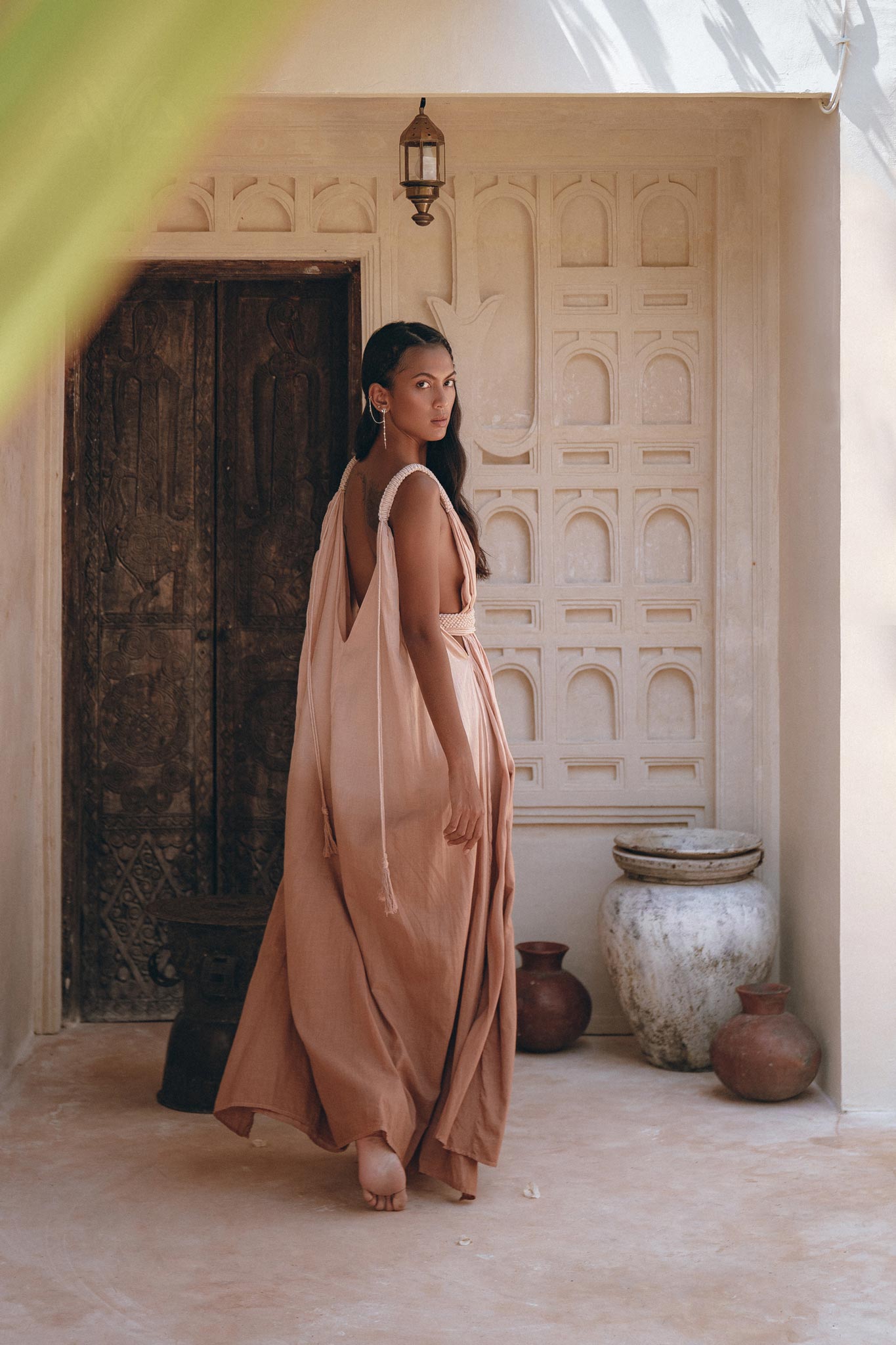 Dusty Pink Greek Dress, Pink Multiway Dress, Boho Wedding Dress - AYA Sacred Wear