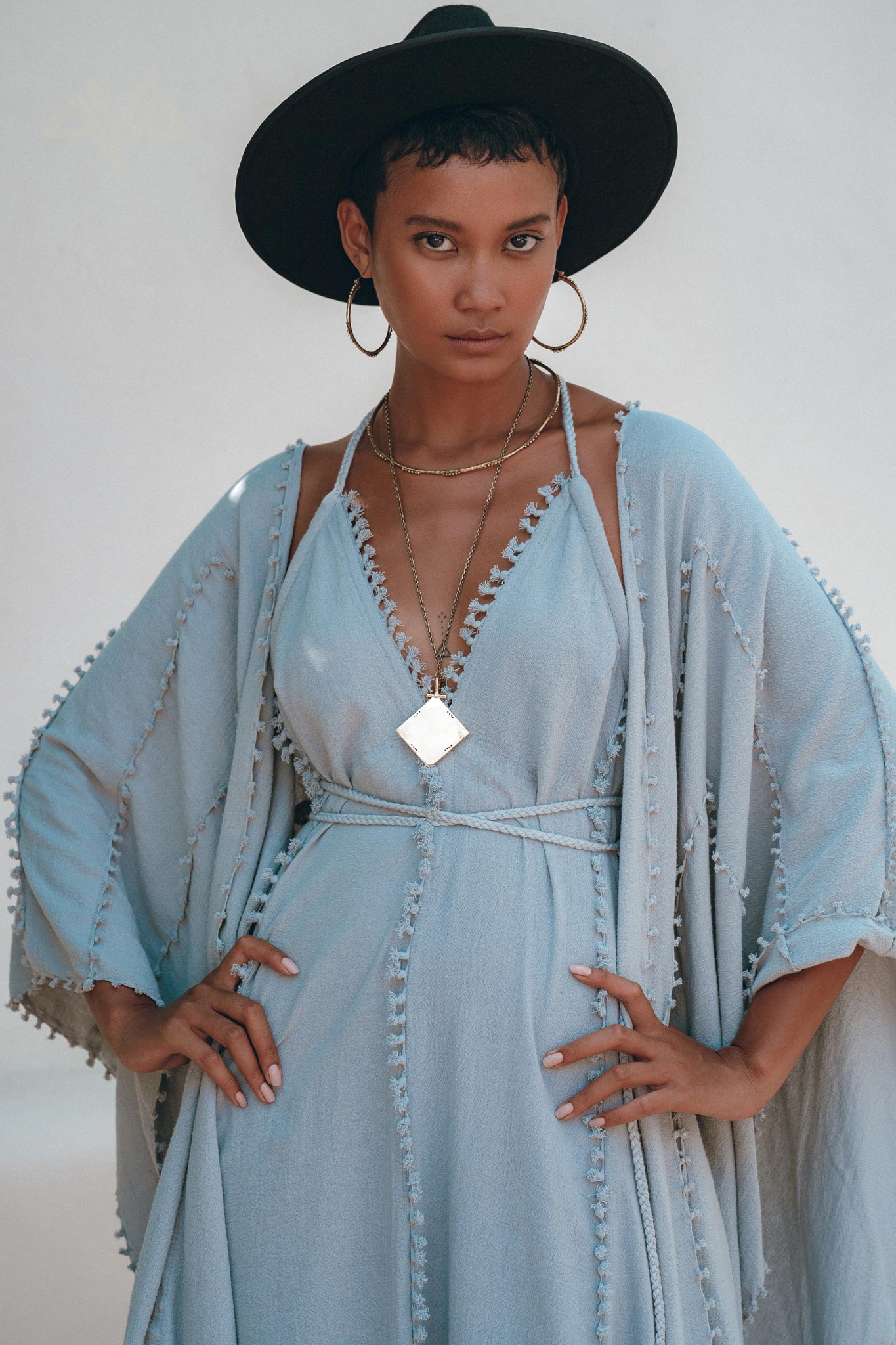 Bridal Poncho Robe, Boho Cape for Women, Bridal Cover Up for Wedding - AYA Sacred Wear