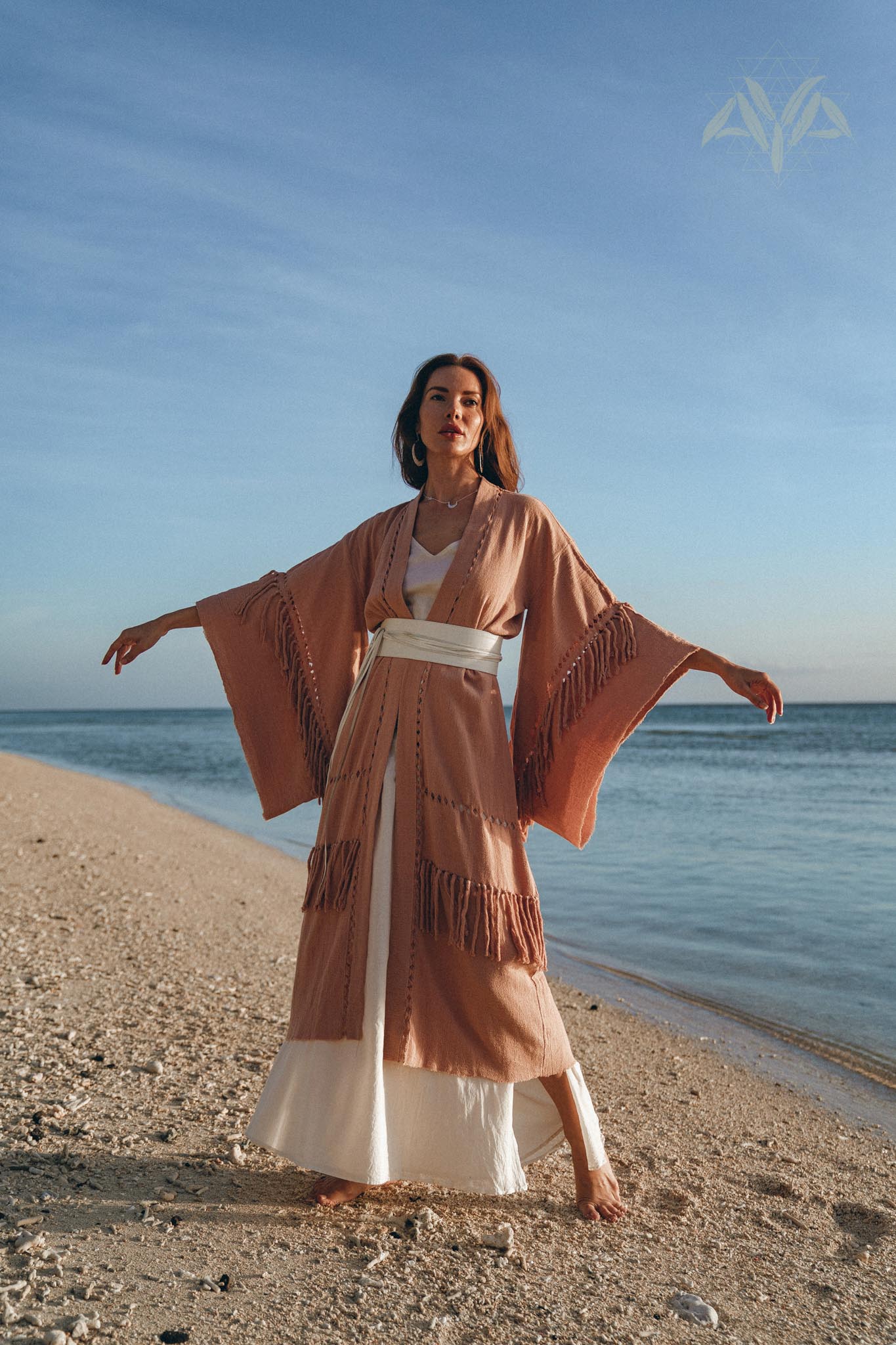 Boho Kimono Cover Up, Wide Sleeve Cardigan Mantle, Cape for Women - AYA Sacred Wear