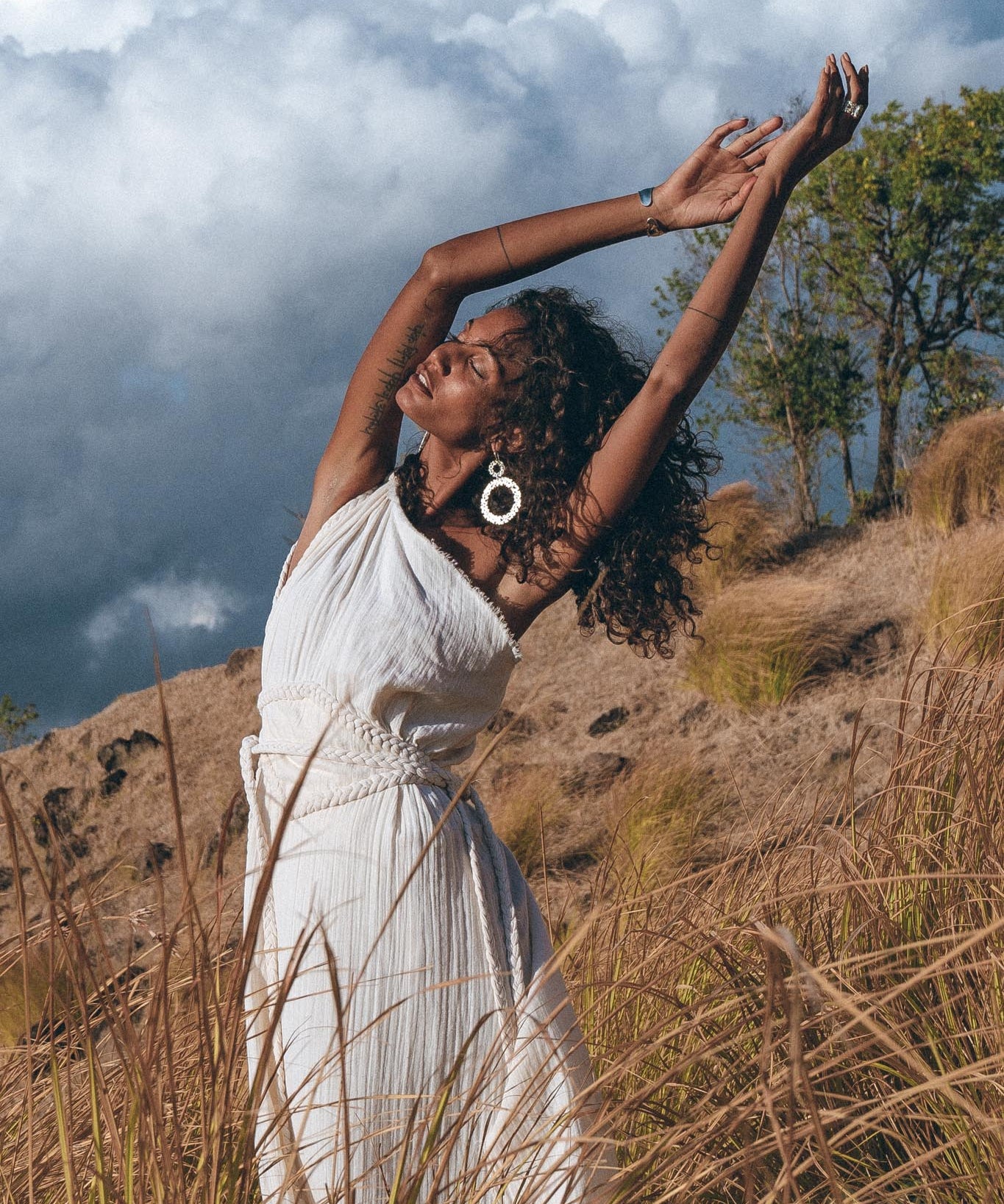 Greek Goddess Dress, Boho Dress, Organic Cotton Bridesmaid Dress, Bohemian Dress - AYA Sacred Wear