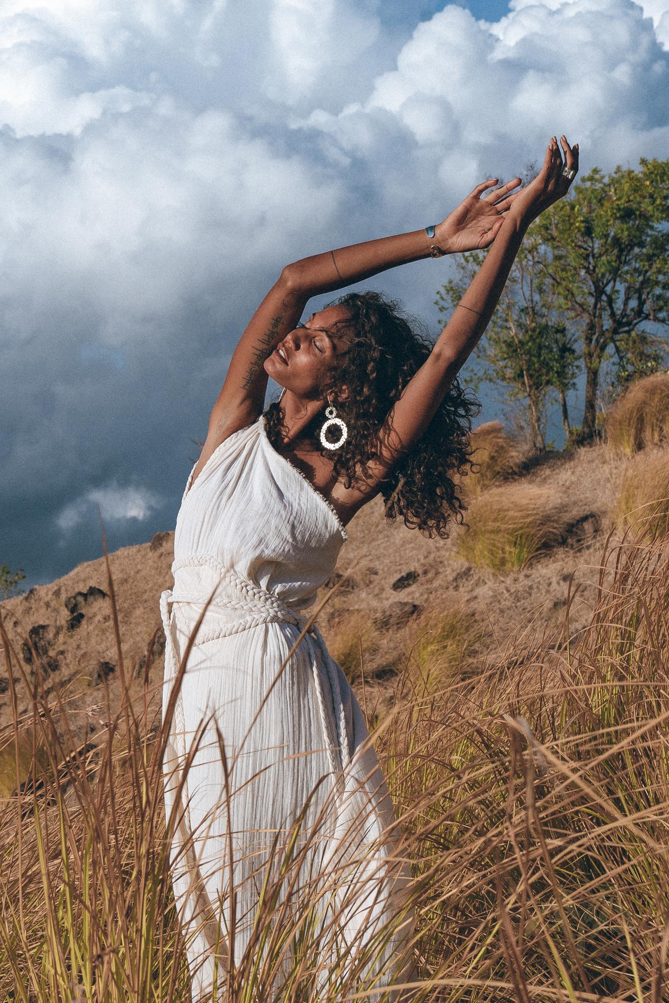 Greek Goddess Dress, Boho Dress, Organic Cotton Bridesmaid Dress, Bohemian Dress - AYA Sacred Wear