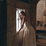 Off-White Boho Dress, Goddess Dress, Simple Wedding Dress - AYA sacred wear