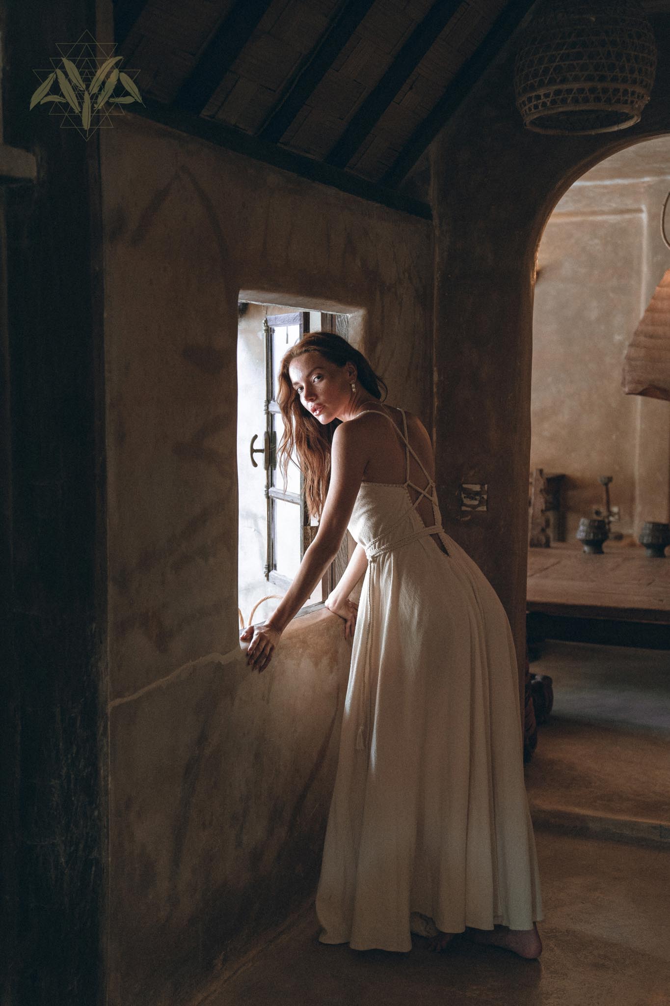 Off-White Boho Dress, Goddess Dress, Simple Wedding Dress - AYA sacred wear