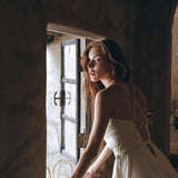 Off-White Boho Dress, Goddess Dress, Simple Wedding Dress - AYA sacred wear