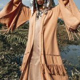 Boho Kimono Cover Up • Wide Sleeve Cardigan Mantle • Cape for Women - AYA Sacred Wear