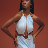 NEW! Boho Dress • Open Back Belly Dress • Organically Dyed Adjustable Dress - AYA Sacred Wear