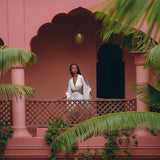 NEW! Off-White to Green Organic Wedding Boho Dress for Women