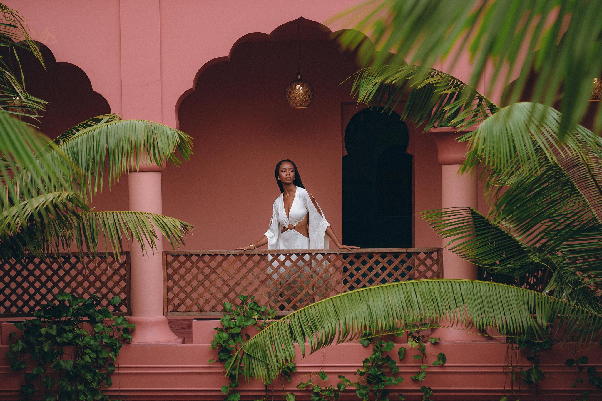 NEW! Off-White to Green Organic Wedding Boho Dress for Women