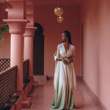 NEW! Off-White to Green Organic Wedding Boho Dress for Women by AYA Sacred Wear