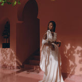 Off-White Organic Wedding Boho Dress for Women • Goddess Dress - AYA Sacred Wear