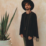 Dark Green Long Cotton Pants for Men by AYA Sacred Wear