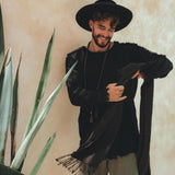 Dark Green Long Cotton Pants for Men by AYA Sacred Wear