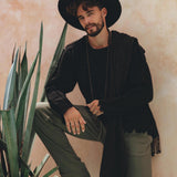 Dark Green Long Cotton Pants for Men by AYA Sacred Wear