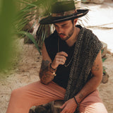 Ochre Orange Long Cotton Pants for Men by AYA Sacred Wear