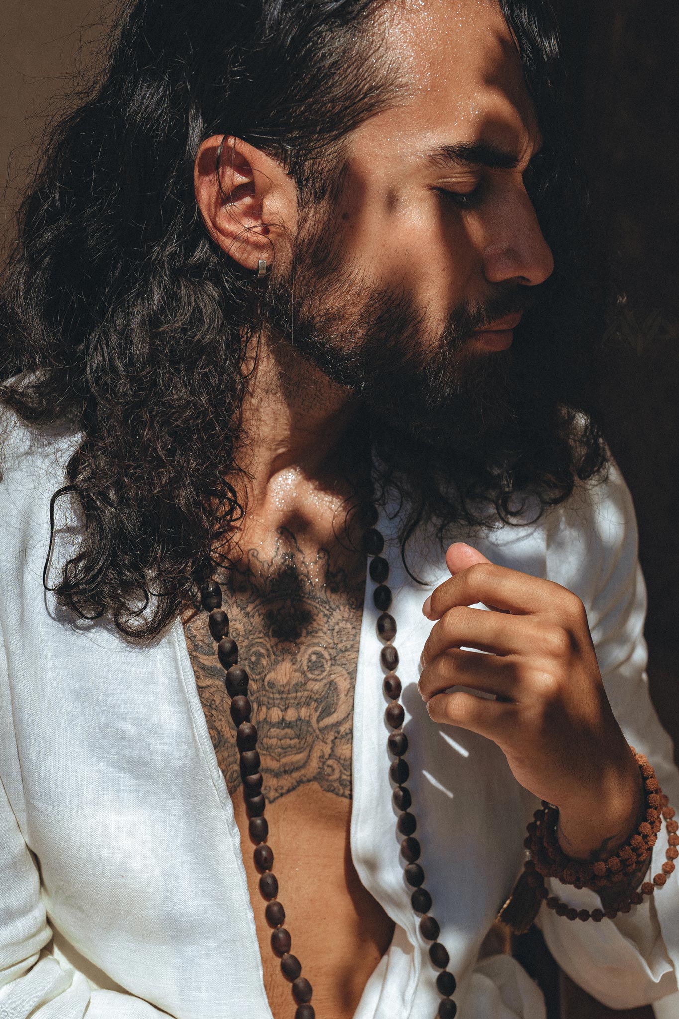 White Linen Blazer Jacket for Men by AYA Sacred Wear